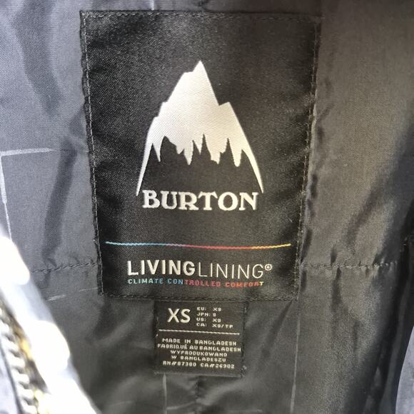 Men’s Burton Large Living Lining Striped Multicolor Snowboard Ski Jacket Coat XS - Picture 5 of 14